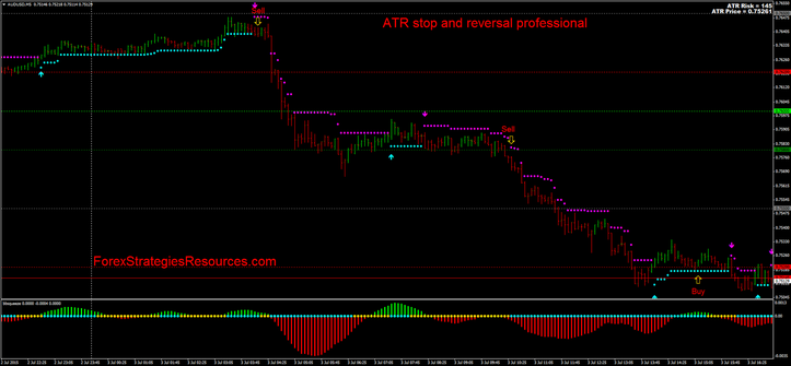 ATR stop and reversal professional in action.